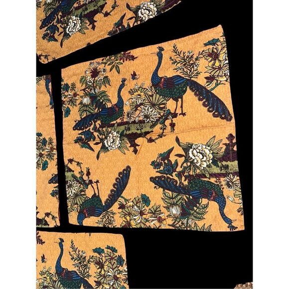 Beautiful World Market Cloths 20" X 30" 100% Cotton Peacock Floral (table place - Picture 3 of 11